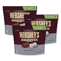 Hershey's Nuggets Share Pack, Milk Chocolate, 10.2 oz Bag, 3/Pack (GRR24600441)