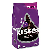 Hershey's KISSES Special Dark Chocolate Candy, Party Pack, 32.1 oz Bag (GRR24600419)
