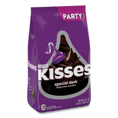 Hershey's KISSES Special Dark Chocolate Candy, Party Pack, 32.1 oz Bag, Delivered in 1-4 Business Days (24600419)