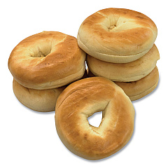National Brand Fresh Plain Bagels, 6/Carton (GRR90000074)