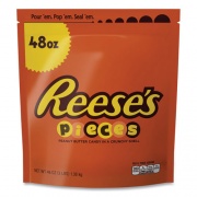 Reese's Pieces Candy, Resealable Bag, 48 oz Bag, 2 Bags/Pack, Delivered in 1-4 Business Days (24600145)