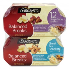 Sargento Balanced Breaks, Two Assorted Flavor Packs, 1.5 oz Pack, 12 Packs/Box, Delivered in 1-4 Business Days (90200006)