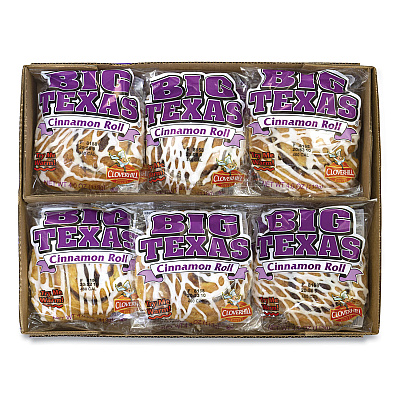 Cloverhill Bakery Big Texas Cinnamon Roll, 4 oz, 12/Carton (GRR90000135)
