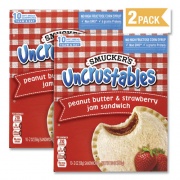 Smucker's UNCRUSTABLES Soft Bread Sandwiches, Strawberry Jam, 2 oz, 10 Sandwiches/Pack, 2 Packs/Box, Ships in 1-3 Business Days (90300133)
