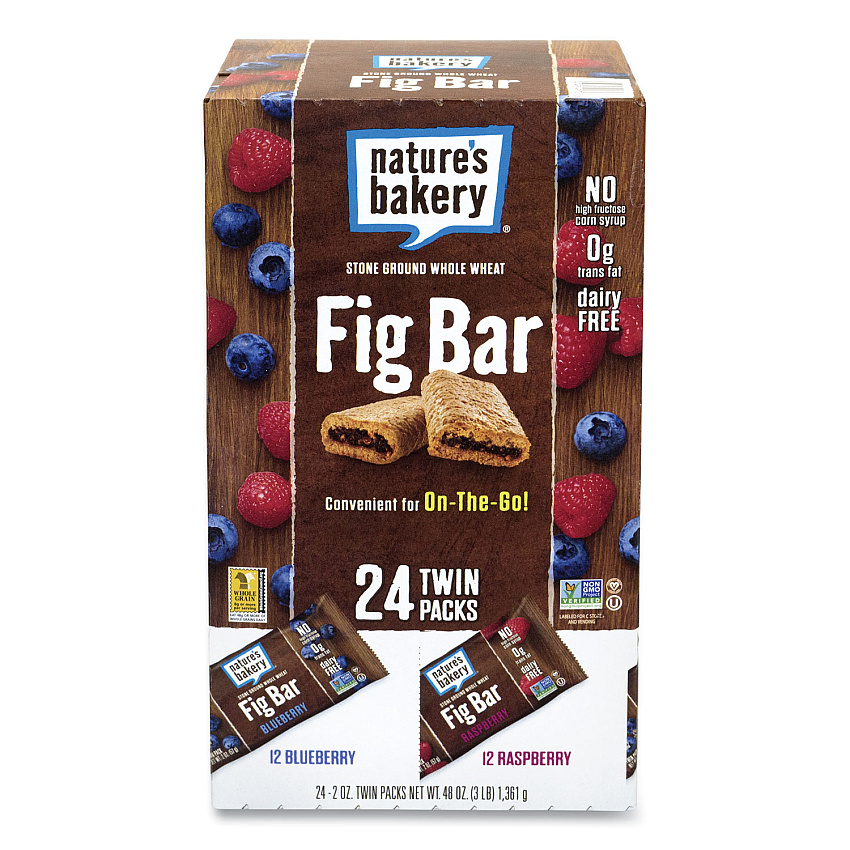 Nature's Bakery Fig Bars Variety Pack, 2 oz Twin Pack, 24 Twin Packs/Box (GRR90000151)