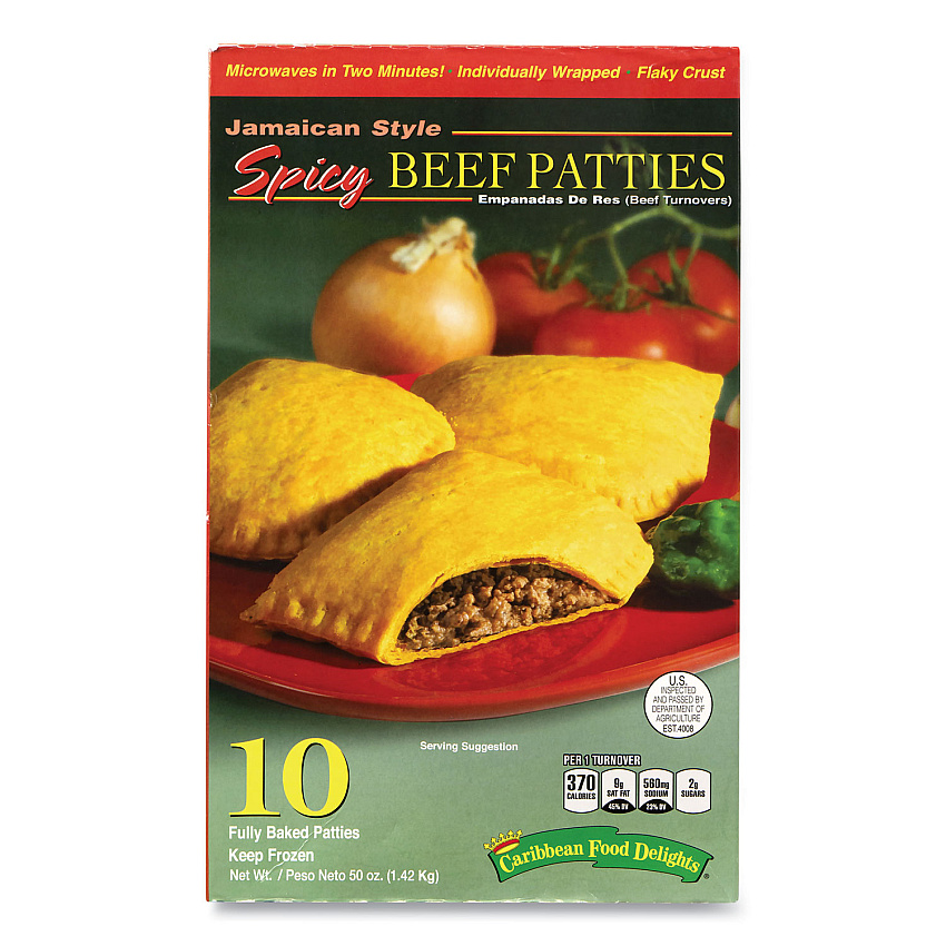 Caribbean Food Delights Jamacian Style Spicy Beef Empanadas, 5 oz, 10/Carton (GRR90300079)