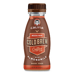 CALIFIA FARMS Cold Brew Coffee with Almond Milk, 10.5 oz Bottle, Mocha Noir, 8/Pack (GRR90200446)