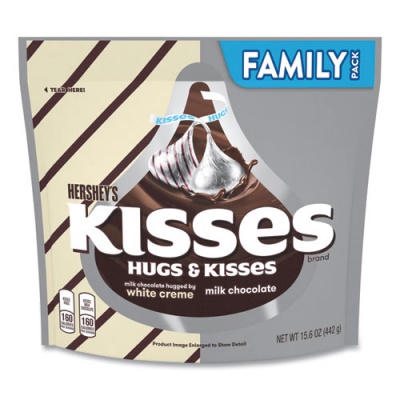 Hershey's KISSES and HUGS Family Pack Assortment, 15.6 oz Bag, 3 Bags/Pack, Delivered in 1-4 Business Days (24600405)