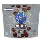 York Unwrapped Minis Dark Chocolate Peppermint Patties, 7.6 oz Bag, 4 Bags/Pack, Delivered in 1-4 Business Days (24600407)