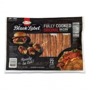 Hormel Black Label Fully Cooked Bacon, Original, 9.5 oz Package, Approximately 72 Slices/Pack, Delivered in 1-4 Business Days (90200109)