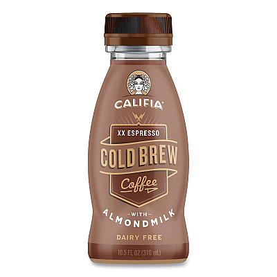 CALIFIA FARMS Cold Brew Coffee with Almond Milk, 10.5 oz Bottle, XX Expresso, 8/Pack (GRR90200447)