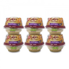 Sabra Classic Hummus with Pretzel, 4.56 oz Cup, 6 Cups/Pack, Delivered in 1-4 Business Days (90200452)