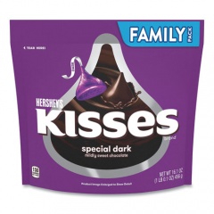 Hershey's KISSES Special Dark Chocolate Candy, Family Pack, 16.1 oz Bag, 2 Bags/Pack, Ships in 1-3 Business Days (24600424)