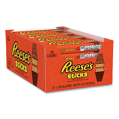 Reese's STICKS Wafer Bar, 1.5 oz Bar, 20 Bars/Box (GRR24600183)