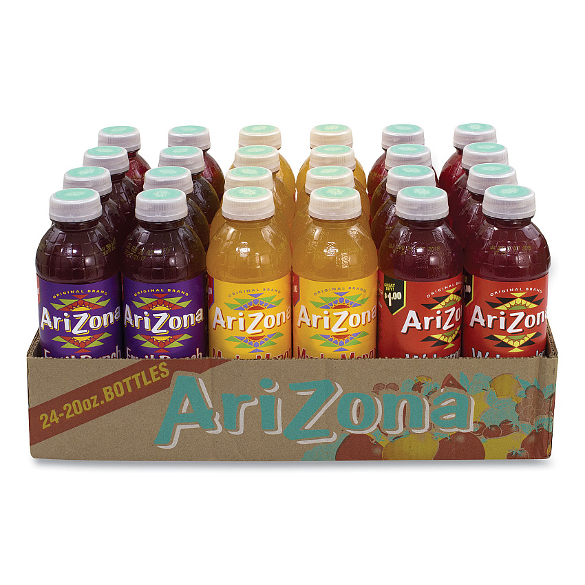 Arizona Juice Variety Pack, Fruit Punch/Mucho Mango/Watermelon, 20 oz Bottle, 24/Carton (GRR90000104)