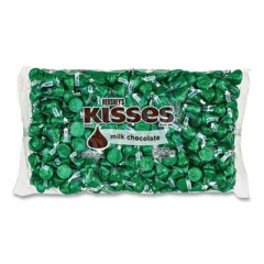 Hershey's KISSES, Milk Chocolate, Green Wrappers, 66.7 oz Bag, Delivered in 1-4 Business Days (24600087)