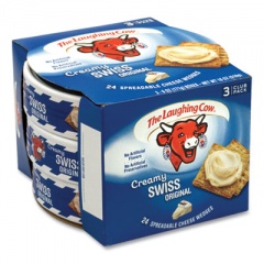 The Laughing Cow Creamy Swiss Wedge, 6 oz Tub, 3 Tubs/Pack, Delivered in 1-4 Business Days (90200065)