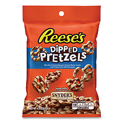 Reese's Dipped Pretzels, 4.25 oz Bag, 4/Carton (GRR24600288)