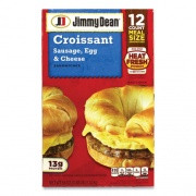 Jimmy Dean Croissant Breakfast Sandwich, Sausage, Egg and Cheese, 54 oz, 12/Box, Ships in 1-3 Business Days (90300036)