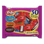 Hershey's All Time Greats Milk Chocolate Variety Pack, 15.92 oz Bag, 30 Pieces/Bag, 2 Bags/Pack, Ships in 1-3 Business Days (24601148)