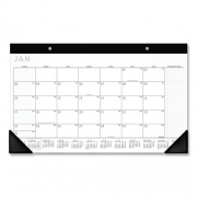 AT-A-GLANCE Contemporary Monthly Desk Pad, 18 x 11, White Sheets, Black Binding/Corners,12-Month (Jan to Dec): 2023 (SK14X00)