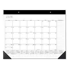AT-A-GLANCE Contemporary Monthly Desk Pad, 22 x 17, White Sheets, Black Binding/Corners,12-Month (Jan to Dec): 2026 (SK24X00)