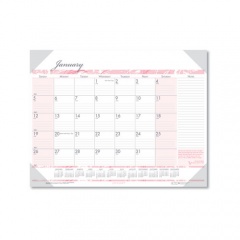 House of Doolittle Recycled Monthly Desk Pad Calendar, Breast Cancer Awareness Artwork, 22 x 17, Black Binding/Corners,12-Month (Jan-Dec): 2023 (1467)
