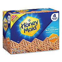 Nabisco Honey Maid Honey Grahams, 14.4 oz Box, 4 Boxes/Pack (GRR22000442)