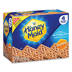 Nabisco Honey Maid Honey Grahams, 14.4 oz Box, 4 Boxes/Pack (GRR22000442)