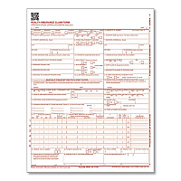 Adams CMS Health Insurance Claim Form, Two-Part Carbonless, 8.5 x 11, 100 Forms Total (ABFCMS1500L1V)