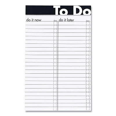 Ampad To Do Notepads, List-Management Format, Randomly Assorted Headband Colors, 50 White 5 x 8 Sheets (AMP20001)