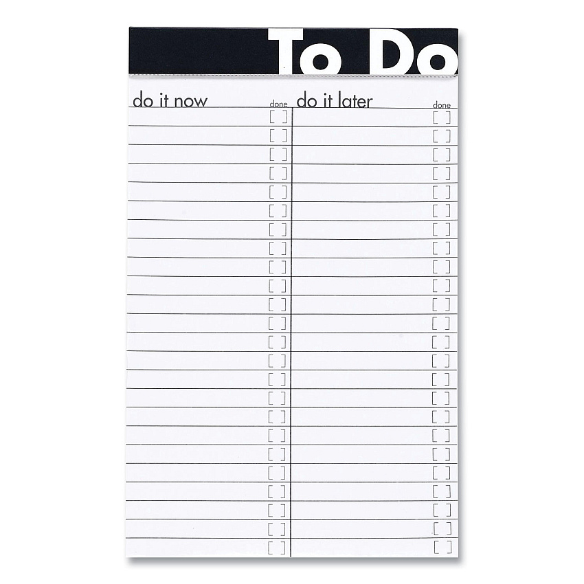 Ampad To Do Notepads, List-Management Format, Randomly Assorted Headband Colors, 50 White 5 x 8 Sheets (AMP20001)