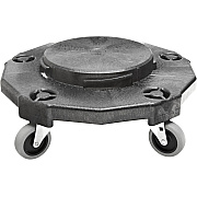 Gator Dolly, Rolling Dolly For Trash Removal, Heavy-duty Structural Foam Molded Base, 3-inch Non-marking Swivel Casters, 300 Lb. Capacity, 18” Diameter, Fits 20, 32, 44, & 55-gallon Cans, Case Of 2 (7704)