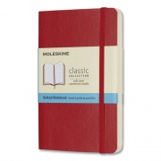 Moleskine Classic Softcover Notebook, 1 Subject, Dotted Rule, Scarlet Red Cover, 5.5 x 3.5 (854627)