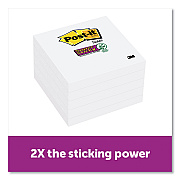 Post-it Notes Super Sticky Self-Stick Notes 3" x 3", White, 90 Sheets/Pad, 8 Pads/Pack (MMM6545SSW)