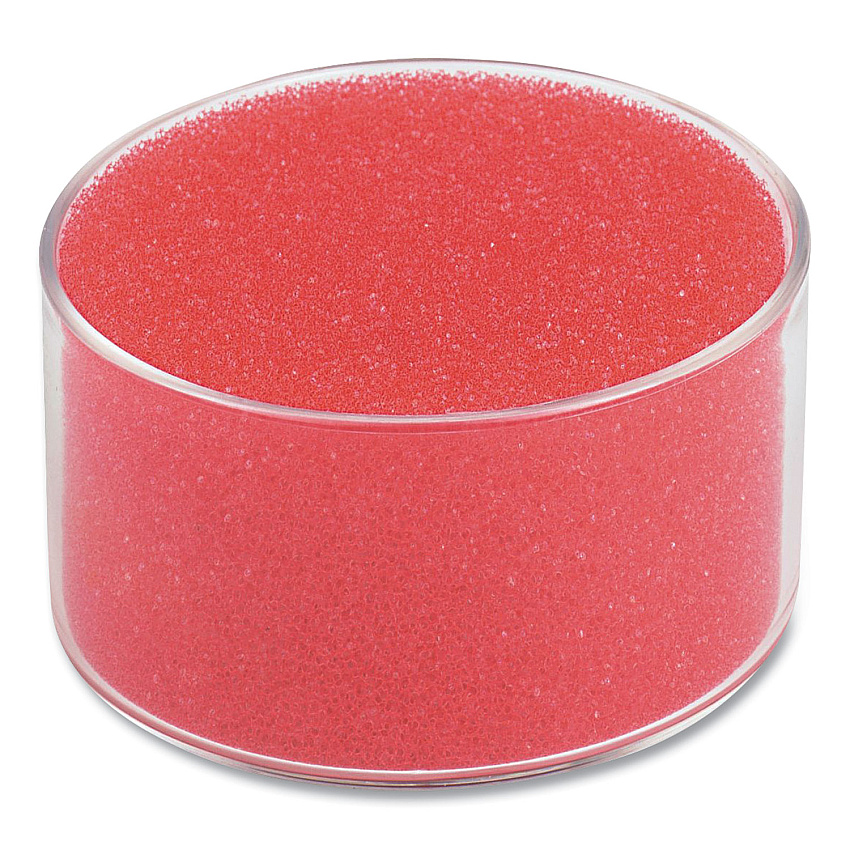 Officemate Sponge and Cup Moistener, 3" Diameter x 1.5"h, Red (99920)