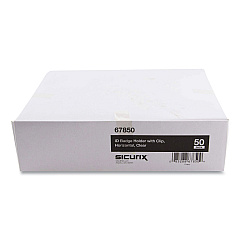 SICURIX Badge Holder, Horizontal, 2.5 x 3.5, Clear, 50/Box (SRXBAU67850)