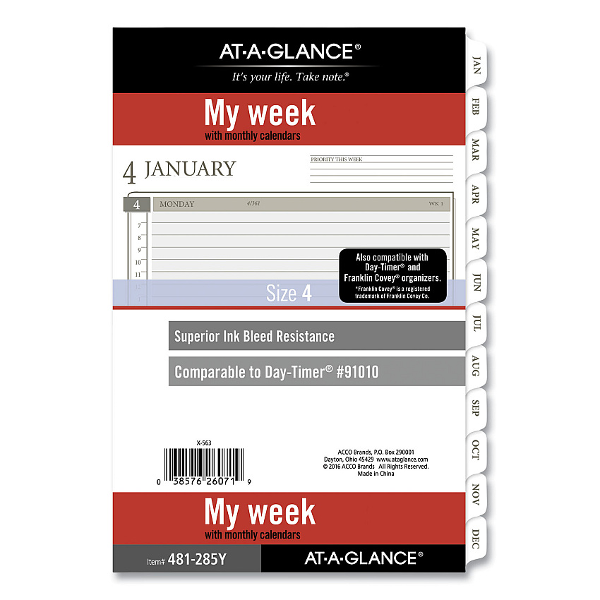 AT-A-GLANCE 2-Page-Per-Week Planner Refills, 8.5 x 5.5, White Sheets, 12-Month (Jan to Dec): 2026 (481285Y21)