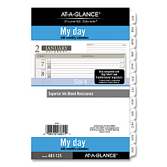 AT-A-GLANCE 1-Page-Per-Day Planner Refills, 8.5 x 5.5, White Sheets, 12-Month (Jan to Dec): 2026 (48112521)