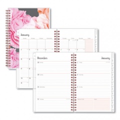 Blue Sky Joselyn Weekly/Monthly Planner, Joselyn Floral Artwork, 8 x 5, Pink/Peach/Black Cover, 12-Month (Jan to Dec): 2023 (110396)
