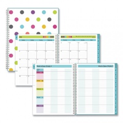 Blue Sky Teacher Dots Academic Year Create-Your-Own Cover Weekly/Monthly Planner, 11 x 8.5, 12-Month (July to June): 2022 to 2023 (100330)