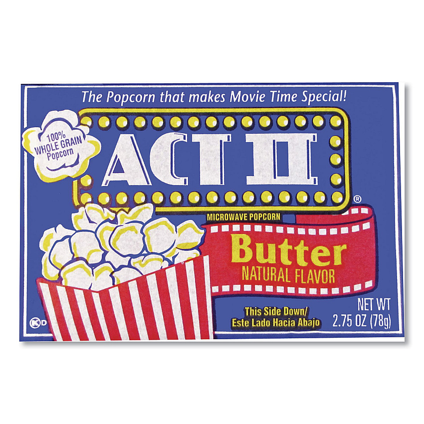 Act II Microwave Popcorn, Butter, 2.75 oz Bag, 36/Carton (APNGOV23223)