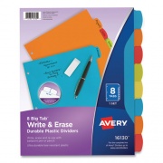 Avery Big Tab Write and Erase Durable Plastic Dividers, 8-Tab, Letter, Assorted, 1 Set (16130)