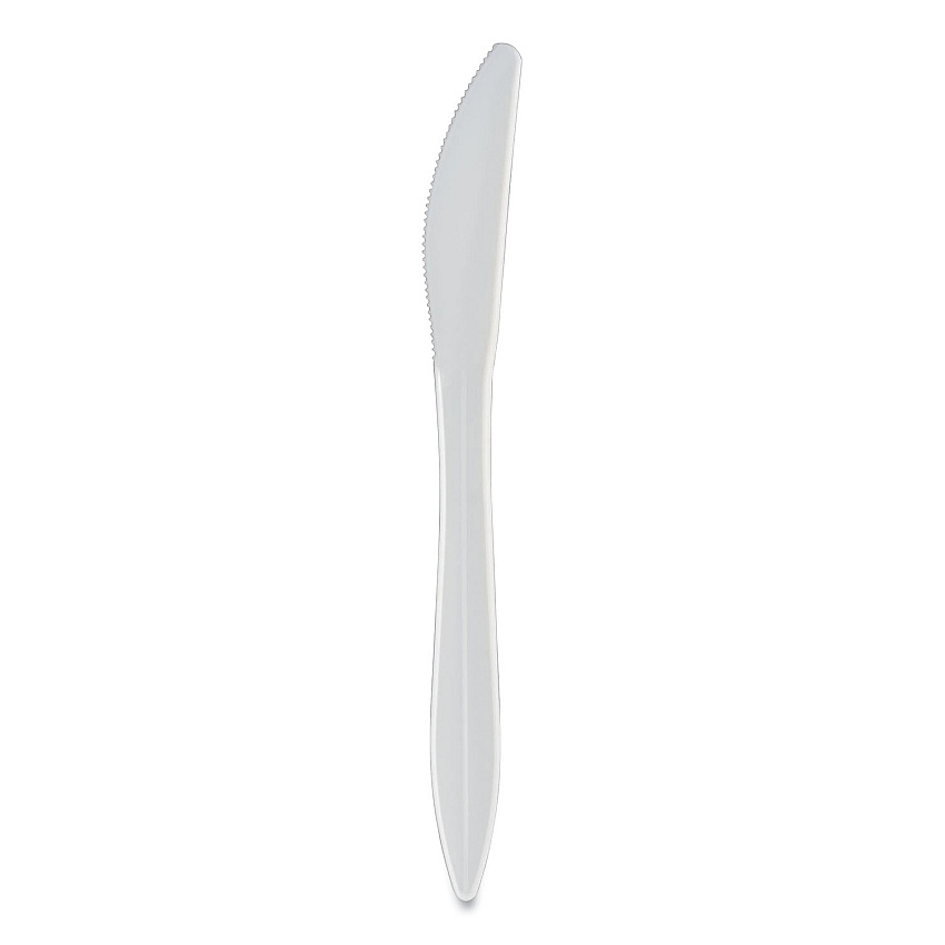 Berkley Square Individually Wrapped Mediumweight Cutlery, Knives, White, 1,000/Carton (BSQ1101000)