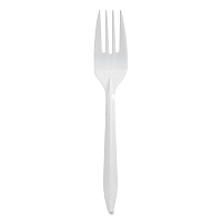 Berkley Square Individually Wrapped Mediumweight Cutlery, Forks, White, 1,000/Carton (BSQ1102000)