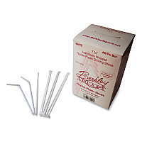 Berkley Square Individually Wrapped Straws, 7.75", Polypropylene, White, 400/Box (BSQ1245100)