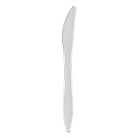 Berkley Square Mediumweight Polypropylene Cutlery, Knife, White, 1,000/Carton (BSQ1011000)