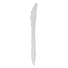 Berkley Square Mediumweight Polypropylene Cutlery, Knife, White, 1,000/Carton (BSQ1011000)