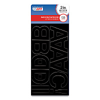 COSCO Letters, Numbers and Symbols, Self Adhesive, Black, 2"h, 133 Characters (CSC098139)
