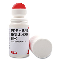 COSCO Premium Roll-On Ink, 2 oz, Red (CSC030260)